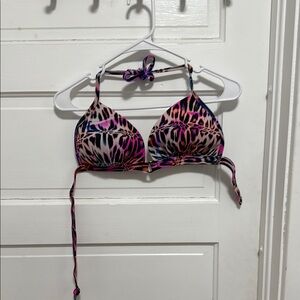 Vibrant Animal Print Bikini Top